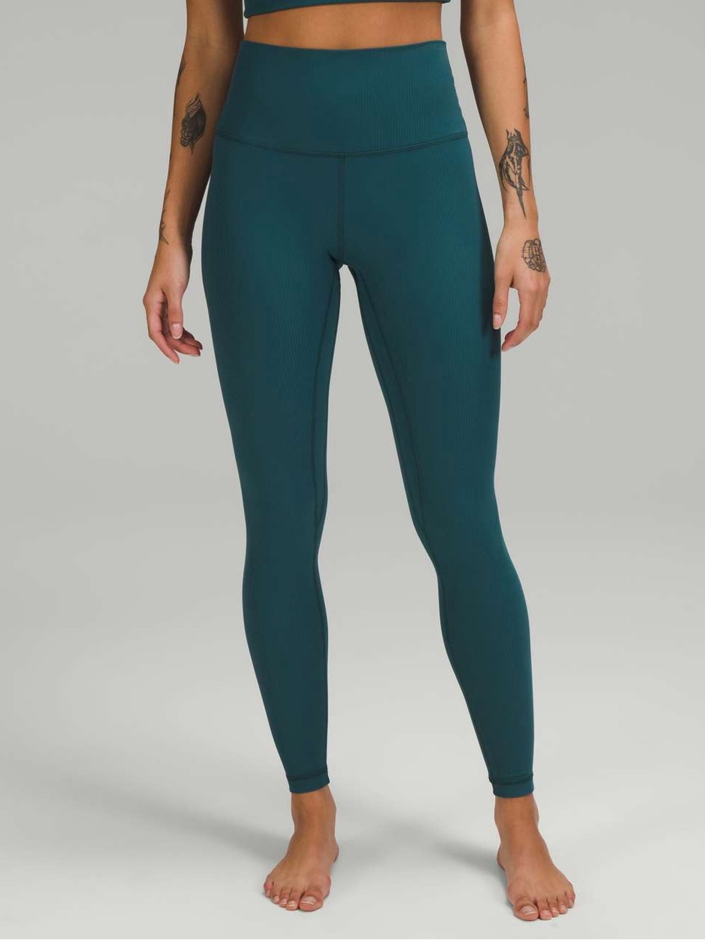 Lululemon Align Ribbed High-Rise Leggings Crop 23” Jasper Green Size 6